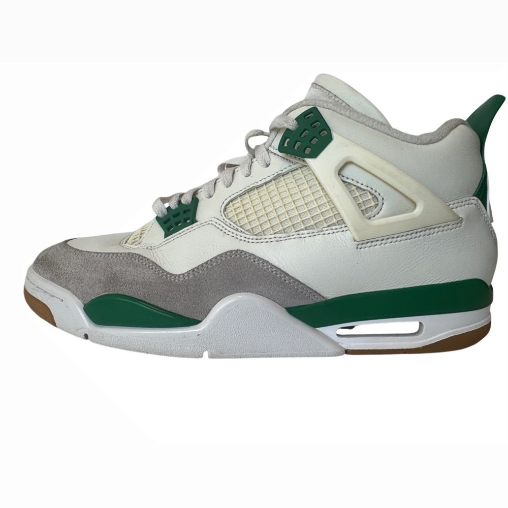 Nike SB x Air Jordan 4 Mens‎ Pine Green White Grey Suede DR5415-103